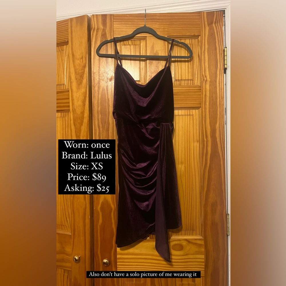 Lulu’s mini velvet dress